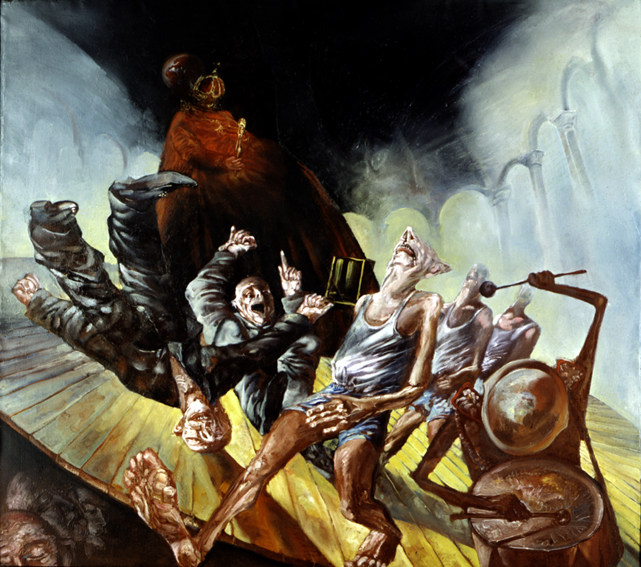 Das Karussell - Öl auf Leinwand, 1984, 129 x 146 cm
