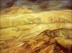 Landschaft am Petersberg - Öl auf Pappe, 30 x 45 cm, 1973
