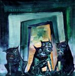 Wachhunde - Öl auf Leinwand, 120 x 120 cm, 1988