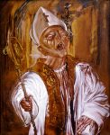 Kardinal Romereo gewidmet - Öl auf Leinwand, 80 x 65 cm, 1981