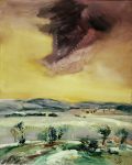Blick zum Petersberg - Öl auf Leinwand, 81 x 65 cm, 1987