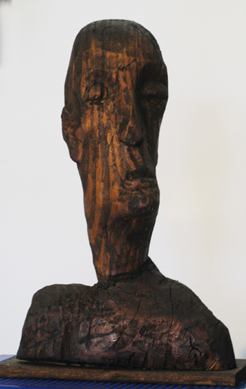 männlicher Kopf 1 - Douglasie, 2012, h: 45 cm