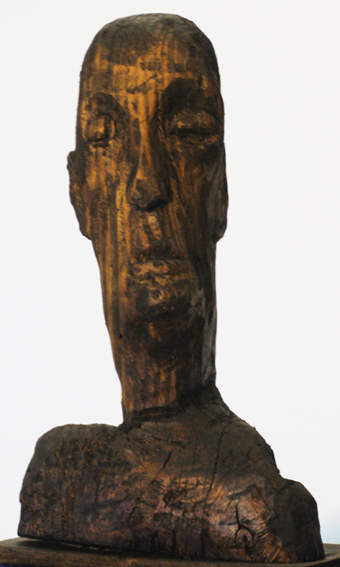 männlicher Kopf 1 - Douglasie, 2012, h: 45 cm