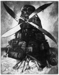 Neue Windmühle für Don Quichote - Aquatinta/Strichätzung, 32 x 24 cm, 1986