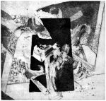 Die Grotten des Catull - Aquatinta/Kaltnadel, 28 x 24 cm, 1993